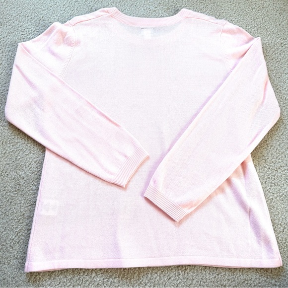 Holiday Editions Light Pink Snowflake Sweatshirt - Picture 4 of 4